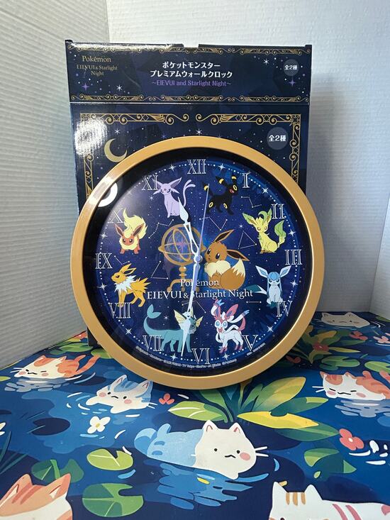 Pokemon Accessories - Pokemon Eevee and Starlight Night Premium Wall Clock [Missing Back Piece]